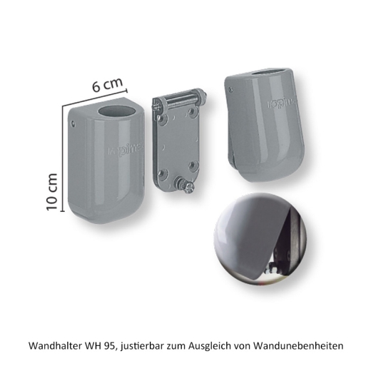 Spritzschutzarm L-Form Typ RDLE 90 x 25 cm