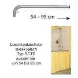 Duschspritzschutzarm teleskopisch Typ RDTE