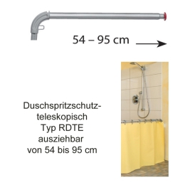 Duschspritzschutzarm teleskopisch Typ RDTE
